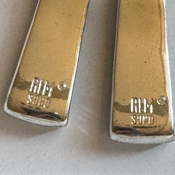 Robert Lee Morris Soho Turquoise Dangle Earrings Silver Tone 2.75” Drop NEW - Picture 5 of 10